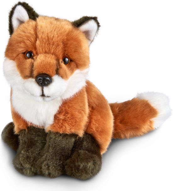 Living Nature Knuffel Vos Zittend 27 cm - Pluche - Multikleur