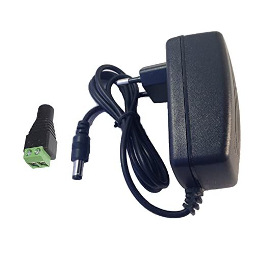 Ahorraluz Transformator 12 V DC 2 A 24 W voeding voor LED-strips, voeding 220 V -> 12 V