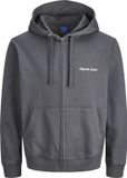 Jack &amp; jones JACK&JONES JORNORREBRO EMB SWEAT ZIP HOOD NOOS Heren Sweater XXL Asphalt