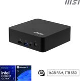 MSI Cubi NUC AI+ 3MG-003EU Copilot+ PC Intel Core Ultra 7 355 16 GB DDR5-SDRAM 1 TB SSD Windows 11 Pro Mini PC Zwart