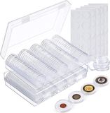 Matana – 200 Muntcapsules, 33mm – Met EVA Binnenringen – Glashelder Kunststof – Voor Munten van 17mm tot 30mm
