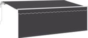 vidaXL Auvent extensible anthracite 400 x 200 cm