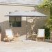 Prolenta Maison Exclusive Tuinzonneparasol, 370 x 197 x 239 cm, polyester en aluminium