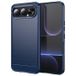 Honor Coque Honor 500 en TPU Brossé - Fibre de Carbone - Bleue