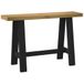 VidaXL Wandtafel NOAIN A-vormige poten 120x30x75 cm massief hout
