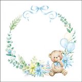 Ambiente Lunch Servetten Baby Teddy Bear Blue