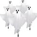 Merkloos Spookverlichting op zonne-energie - Halloween decoratie - Tuinfeest sfeer - Automatische dag-nachtdetectie - 9 x 9 x 9 cm - Wit