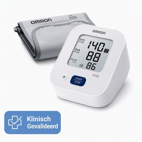 Omron X2 Essential - Klinisch gevalideerde bloeddrukmeter voor de bovenarm - Medium manchet (22-32cm)