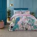 Peacock Jungle Ensemble de literie, 100% katoen, Super King size, rose