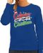 Bellatio Decorations Shoppartners Bv Foute Kersttrui - sweater - Calories dont count at Christmas - blauw - voor dames - kerstkleding / funny kerst outfit S