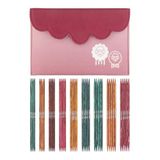 KnitPro Dreamz breinaalden met dubbele punt, set van 9 x 15 cm, dubbele breinaalden, sets van 5 luxe sets, kleurgecodeerd voor beginners, professionals en geschenkdoos