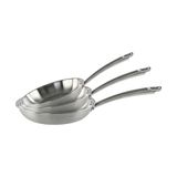KAMBERG - Set met 3 pannen Ø 20-24-28 cm van roestvrij staal 18/10 Triply - PFAS-vrij - voor alle warmtebronnen inclusief inductie en oven - 0008282, grijs