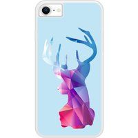 Hert Hipster Siliconen hoesje compatibel met iPhone 7 Blauw