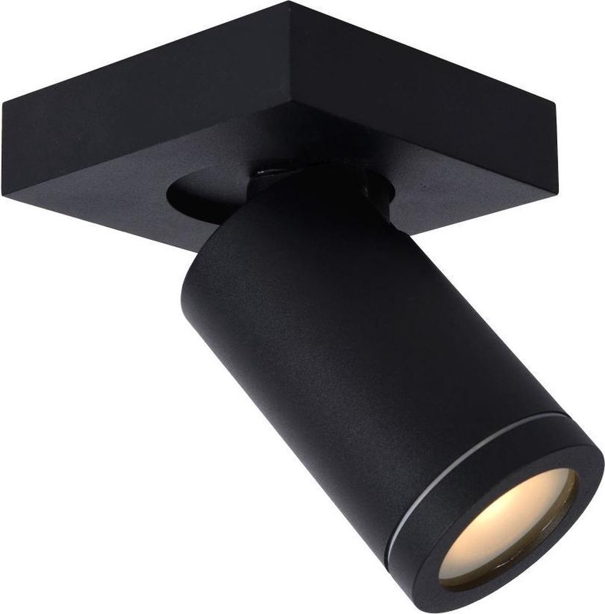 Lucide TAYLOR - Plafondspot Badkamer - LED Dim to warm - GU10 - 1x5W 2200K/3000K - IP44 - Zwart