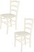 t m c s Tommychairs Venice - Eetkamerstoelen - Set van 2 - Wit - Rotan & Hout