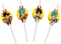 CHAKS - 8 Dragon Ball Z papieren rietjes met medaillons