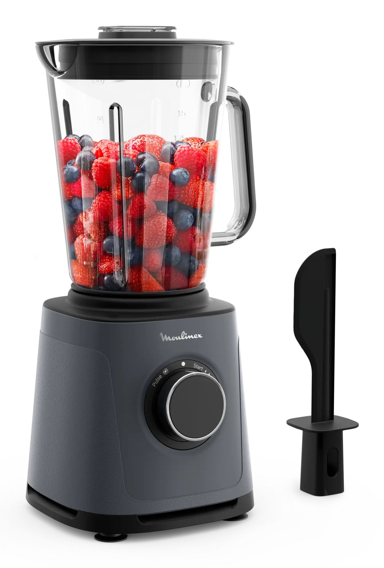 Moulinex PerfectMix Essential LM771BF0 - Blender voor op aanrecht - 1200 W - Zwart, Grijs, Transparant