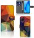 B2Ctelecom Étui portefeuille pour Huawei P40 Lite Étui portefeuille Couleur polygonale