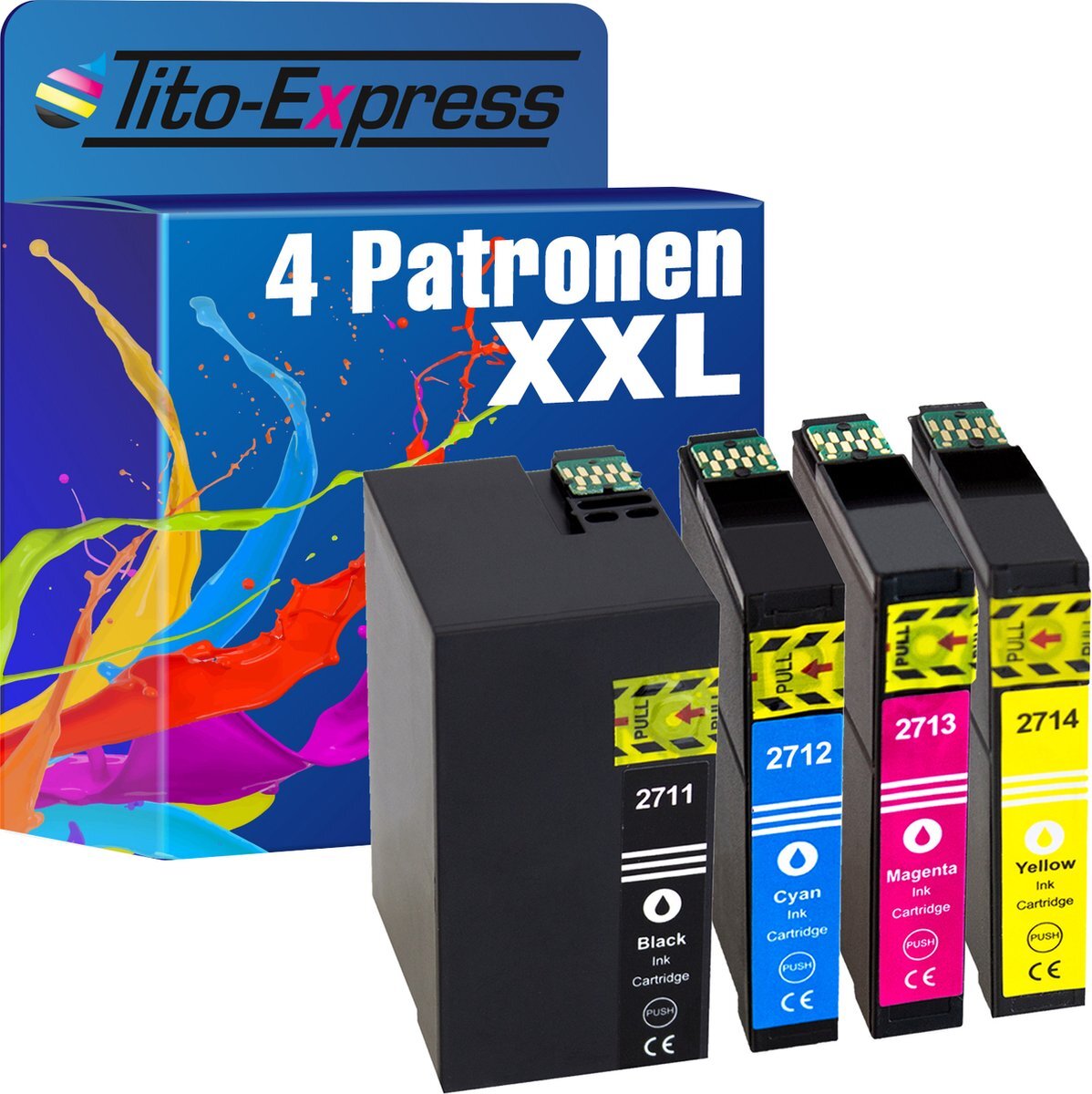 Tito Express PlatinumSerie 4x cartridge alternatief voor Epson T2711-214