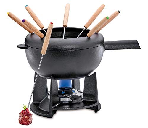 Spring Saas Fee fondue-set, gietijzer, zwart, 20 cm
