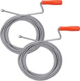 Merkloos 2x ontstoppingsveer klauw - 10m gootsteenontstopper - rioolveer - reinigingsveer