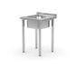 HENDI Spoeltafel, met bouten, HENDI, Kitchen Line, Spoelbak in het midden, 600x600x(H)850mm