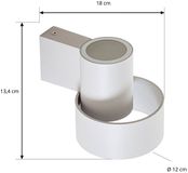 Lucande - Applique murale extérieure - 1 lumière - Aluminium, verre - H: 13,4 cm - gris