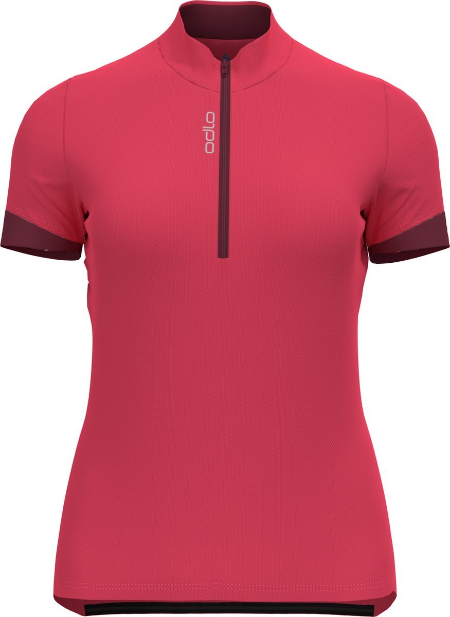 ODLO Essential fietsshirt voor dames, halve ritssluiting
