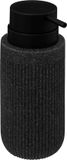 5Five Zeeppompje / zeep dispenser Onyx - antraciet - polystone - 17 x 7 cm - 350 ml