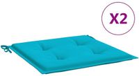 vidaXL Tuinstoelkussens 4 stuks 50x50x3 cm stof turquoise