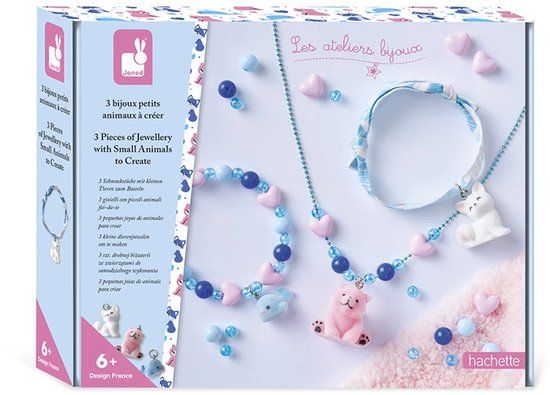 Janod Les Ateliers Bijoux Knutselset voor 3 Dierensieraden
