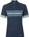 VAUDE Women's Posta HZ Tricot II, fietskleding, Dames, Sporttrui, dark sea, Korte mouw, Opstaande kraag, Gestreept, 50-100% gerecycled polyester