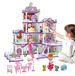 Solidchoice - Miniatuur Poppenhuis met 4 Woonlagen en Meubels