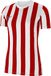 Nike Dames Short Sleeve Top W Nk Df Strp Dvsn Iv Jsy Ss, White/University Red/Black, CW3816-104, XS