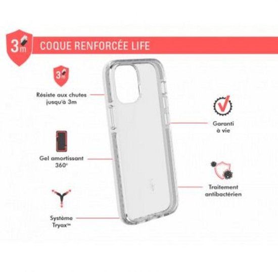 Force Case LIFE Versterkt Hoesje voor iPhone 12 / 12 Pro - Transparant