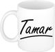 Bellatio Decorations Tamar Naam koffiemok - wit - keramiek - 300 ml