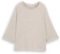 Tom Tailor Shirt met lange mouwen en raglanmouwen soft taupe melange Maat XL