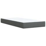 vidaXL Boxspringbed met matras, stof, donkergrijs, 90x200 cm