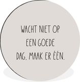 Merkloos / Sans marque WallCircle - Aluminum Wall Circle - "Don't wait for a good day, make one" - 90cm