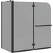 DESIGN IN Enceinte De Douche Pliable En Deux Transparent Foncé