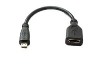 System-S HDMI 1.4 kabel 15 cm mini female naar micro stekker 4K UHD 30 Hz 2K 60 Hz adapter