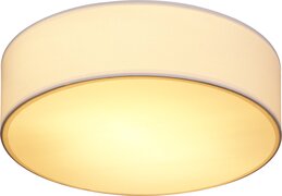 Monzana Plafondlamp 40W Rond 38cm Stof 2 Fittingen E27 Plafonnière Wit