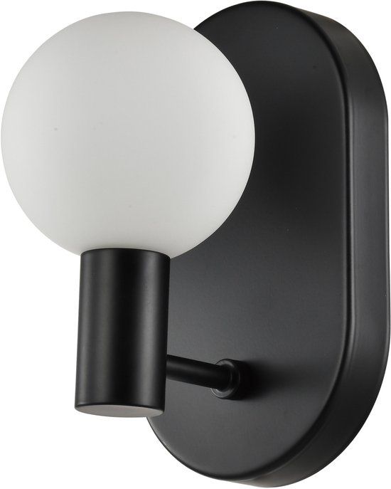 QUVIO Zwarte wandlamp - Metaal - Zwart