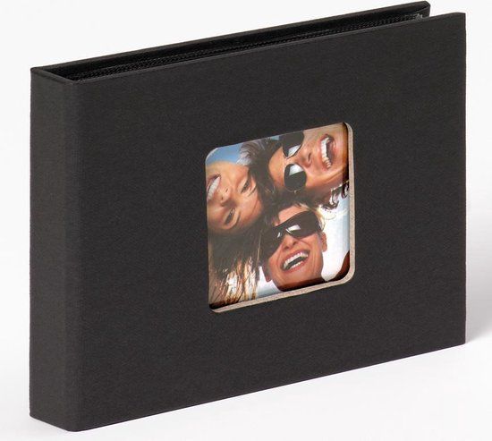 Walther Fun Fotoalbum - Insteekalbum - 36 foto's 10x15 cm - Zwart - Linnenstructuur