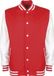 FDM Varsity Jacket unisex Rood/Wit Maat L