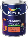 FLEXA Creations Muurverf - Extra Mat - Mengkleuren Collectie - 85% Klaproos - 5 liter