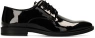 Manfield - Heren - Zwarte lakleren veterschoenen - Maat 46