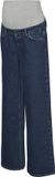Mama Licious Zwangerschapsjeans Wide Leg Fit Mid Waist Katoen Dark Blue Denim W32 X L32