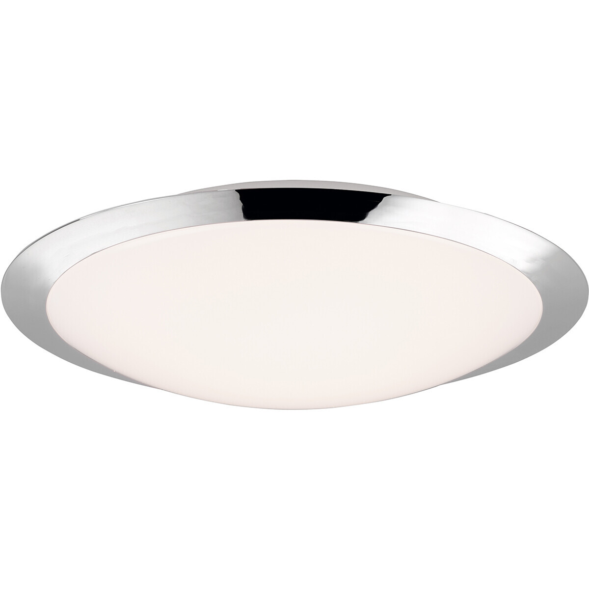 BES LED LED Plafondlamp - Badkamerlamp - Trion Hambert - 18.5W - Natuurlijk Wit 4000K - Spatwaterdicht IP44 - Rond - Mat Chroom - Kunststof