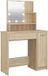 vidaXL Kaptafel met LED-verlichting 86,5x35x136 cm sonoma eikenkleurig